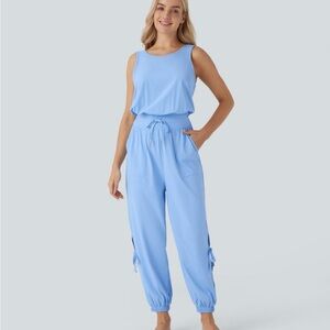 HALARA Sky Blue Sleeveless Jumpsuit